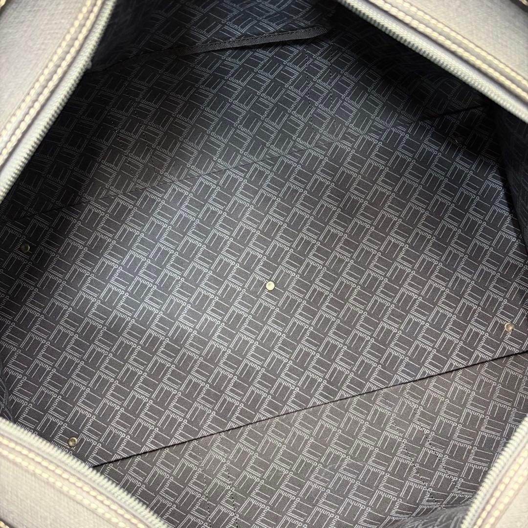 美品 ダンヒル ボストンバッグ PVC レザー 南京錠 旅行鞄 ハンド メンズ