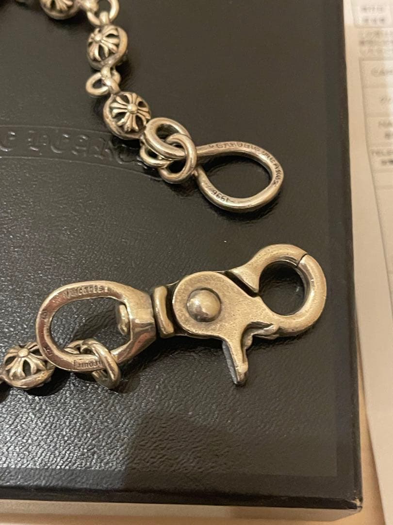 ※インボイス原本 クロムハーツ ウォレットチェーン #2BALL SHORT-S