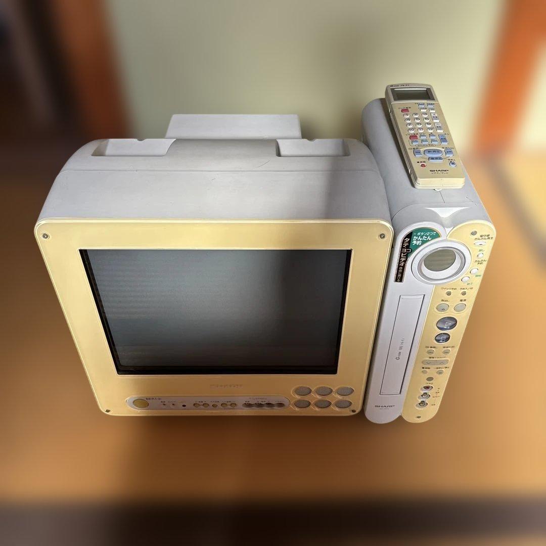 【希少】レトロ　シャープブラウン管テレビ+ビデオセット