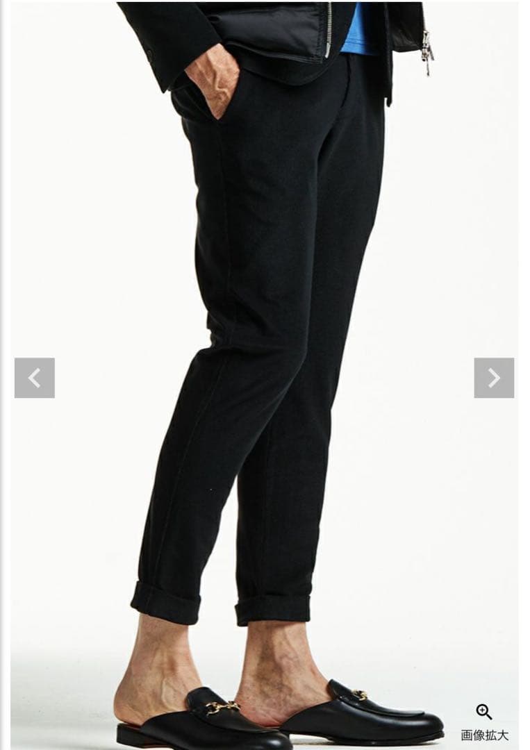 コーデュロイSWING EASY PANTS 黒 サイズM