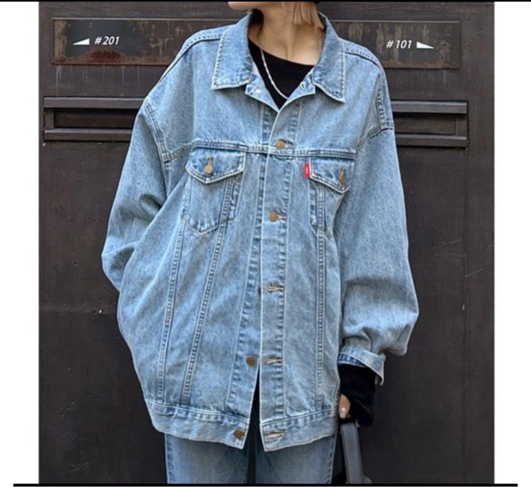 Ungrid ビッグシルエットデニムジャケット ライトブルー アングリッド