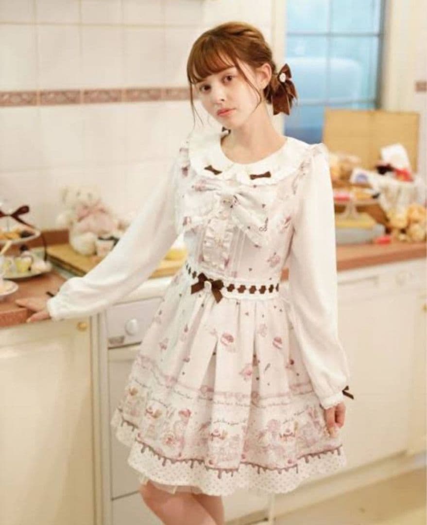 LIZLISA Whip Bear  Cafe柄ワンピース レア