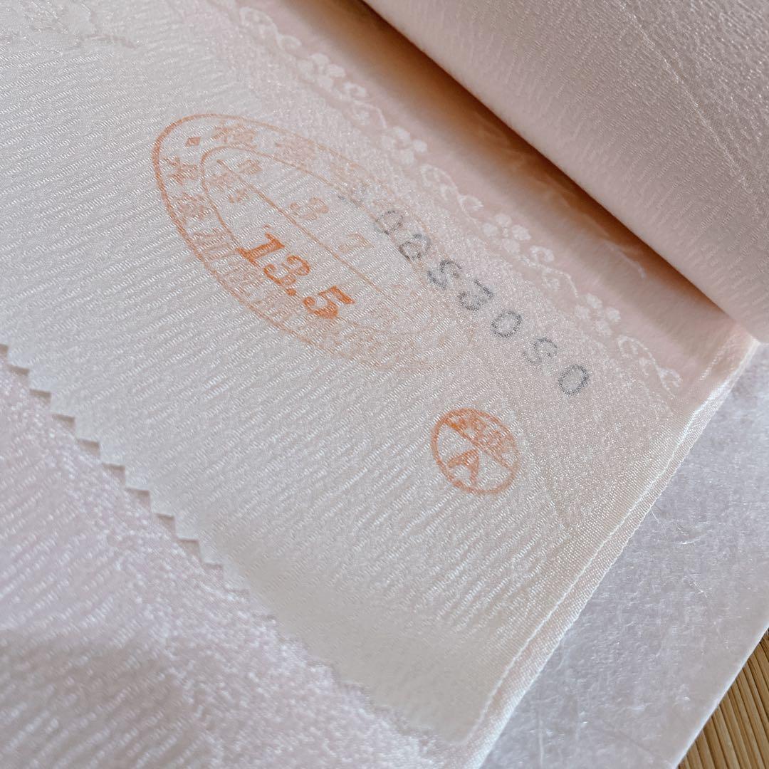 花ごよみ　最高級長襦袢地　綸子長襦袢　最高級丹後ちりめん　長さ13、5 反物