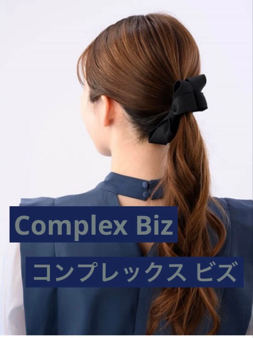 Complex Biz！土日セール！プレーンリボン バナナクリップブラック