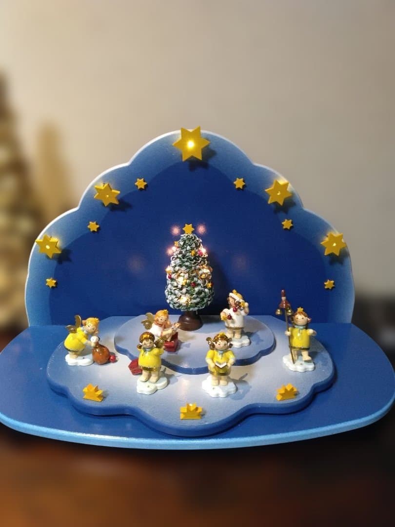 ドイツ　ザイフェン　ローテンブルク天体　間奏曲　天使の置物 LED