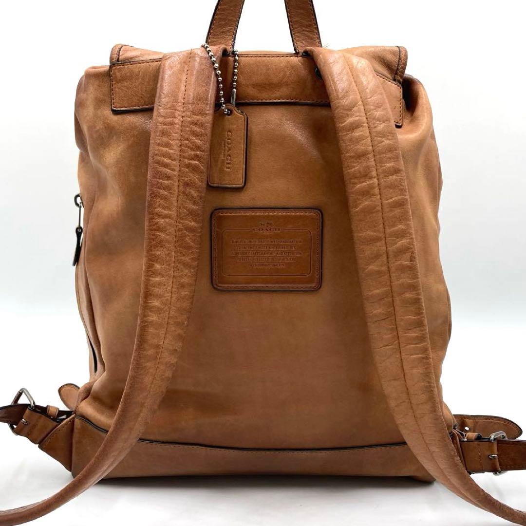 ⭐️希少⭐️COACH コーチ リュック ヌメ革 ベージュ 71743 ブラウン