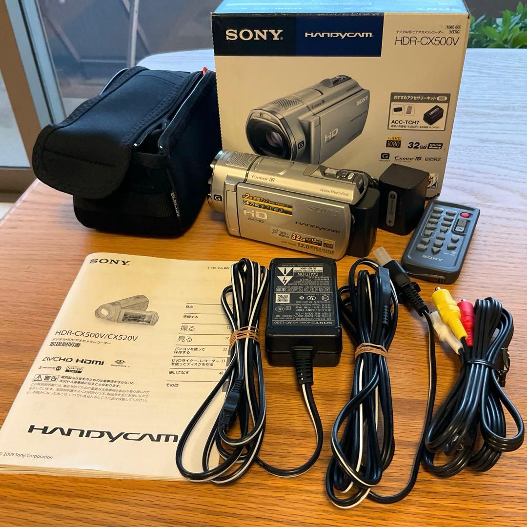 SONY HDR-CX500 ビデオカメラ 充電パック2個 ソフトケース付