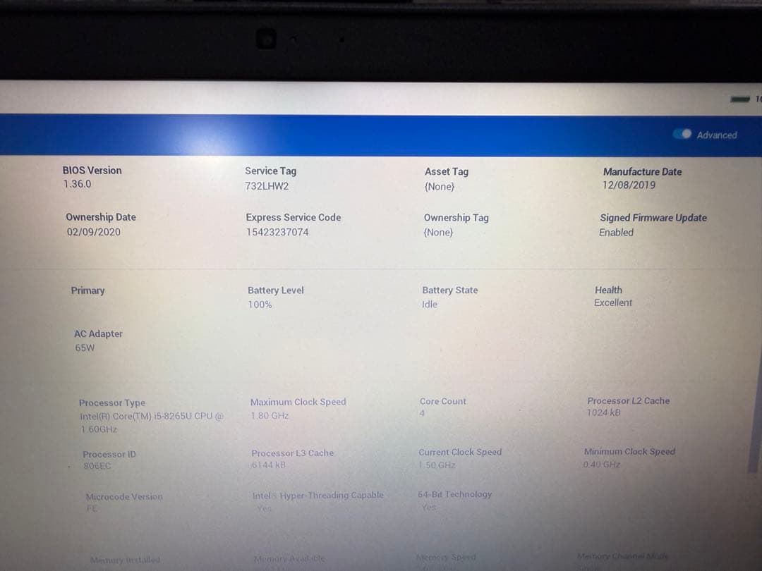 【設定済】Dell Latitude 3500 ノートパソコン カメラ 第8世代