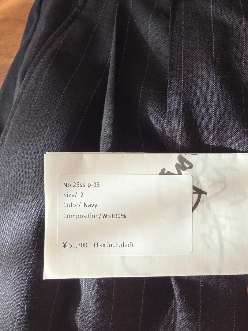 パンツ KHOKI 2025SS Pinstripe-pattern pants