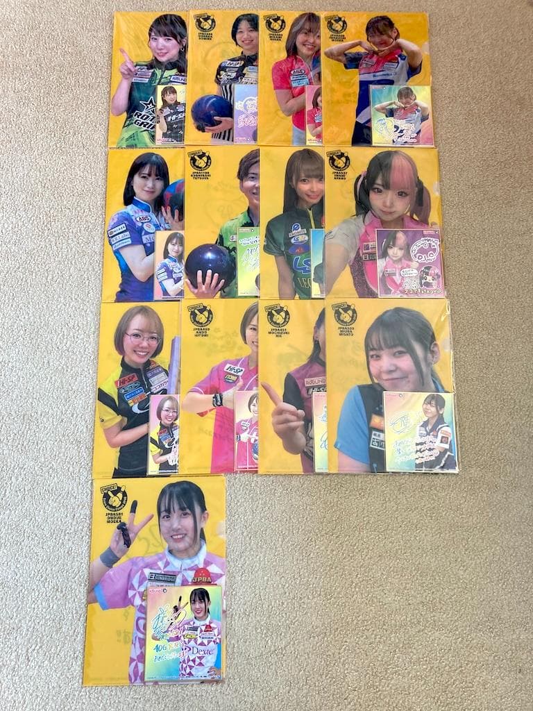 女子プロボウラー”クリアファイル＋メッセージカード”セット