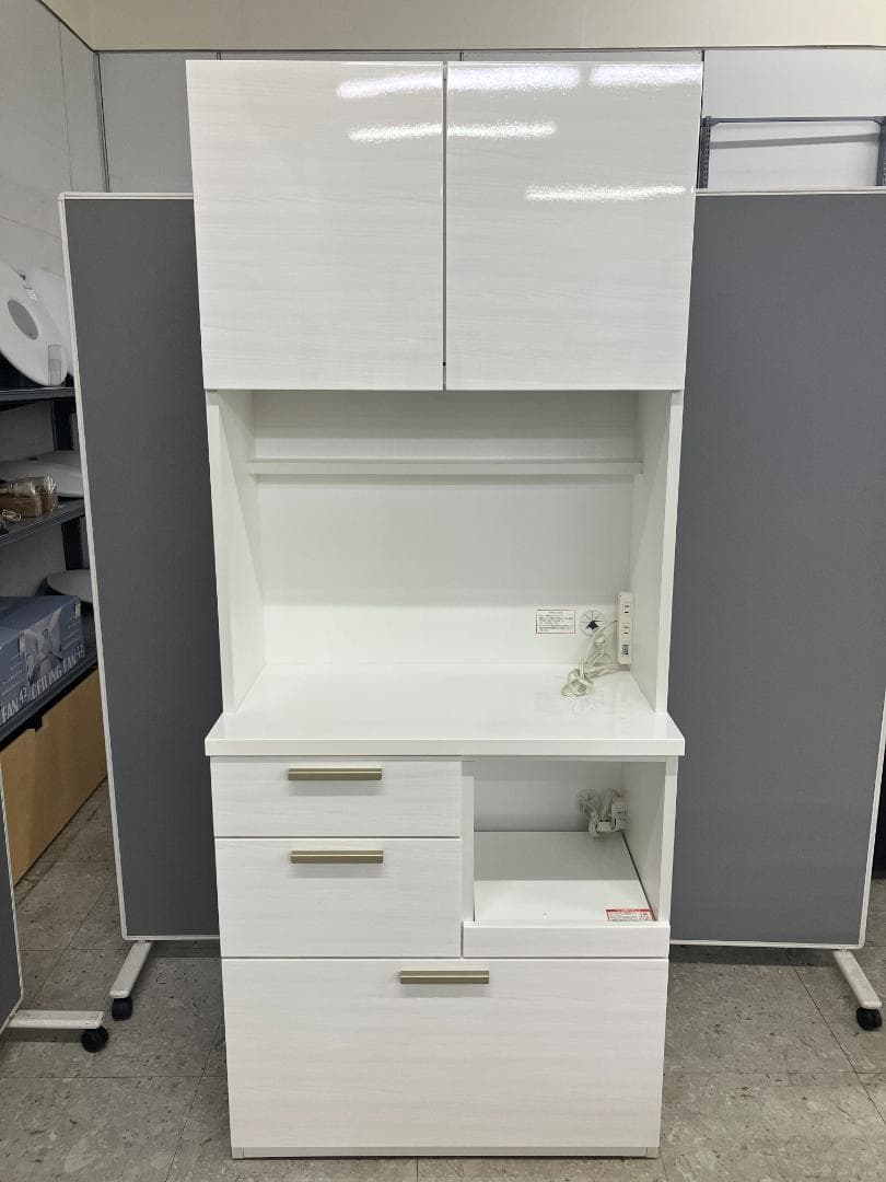 ニトリ 食器棚 キッチンボード ソレル80KB ホワイト