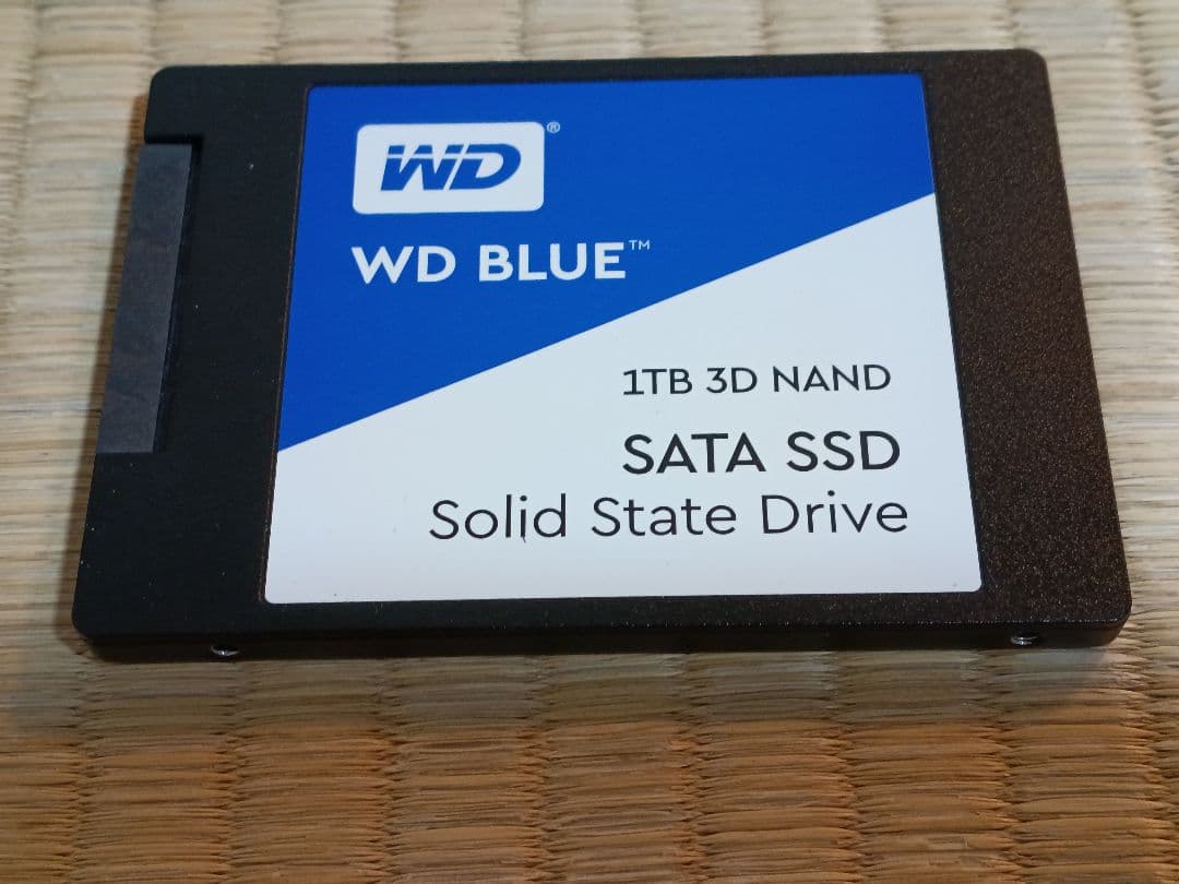 WD Blue 1TB 3D NAND SATA SSD健康度100%書込4TB