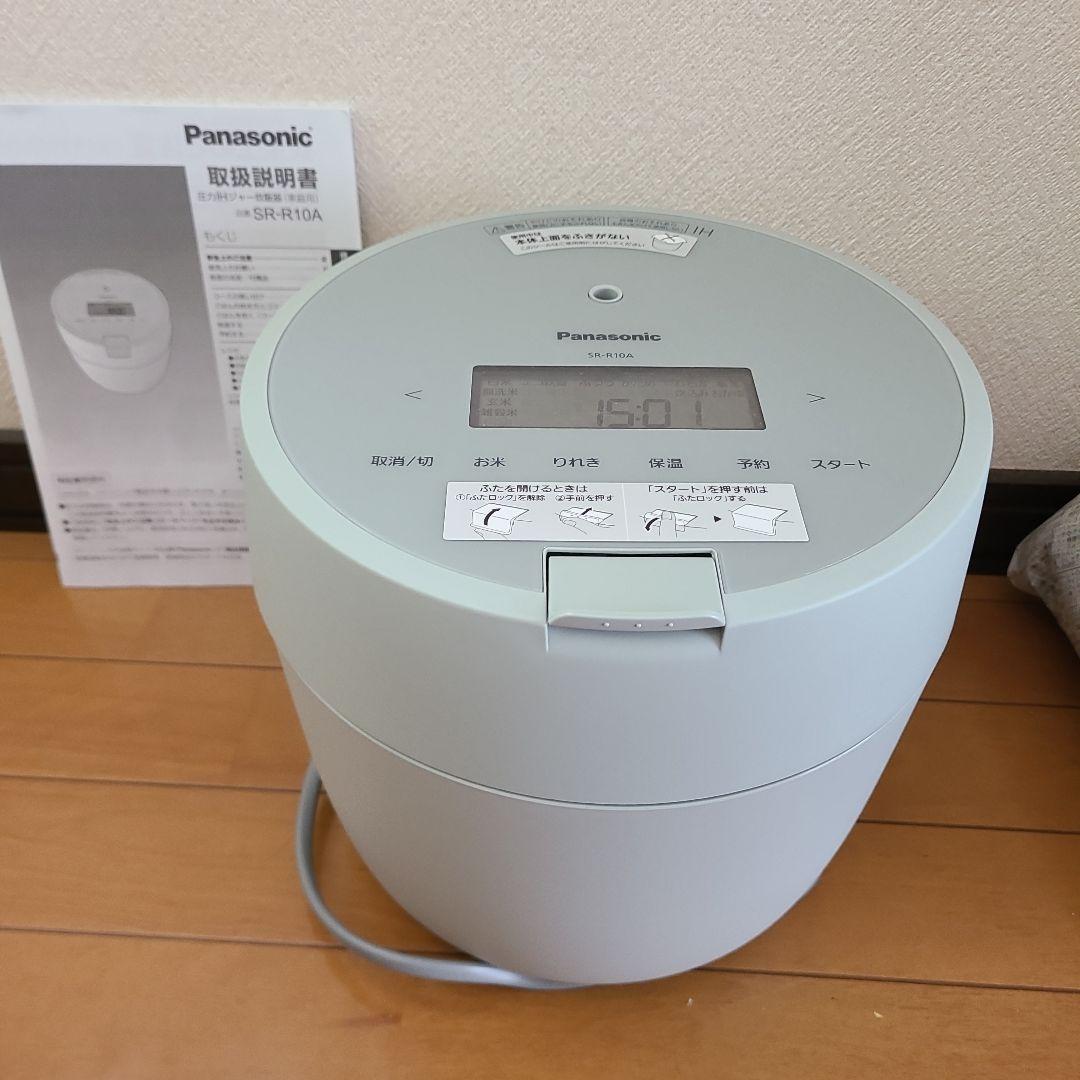 Panasonic 炊飯器 SR-R10A グリーン 1.5L　5合炊き