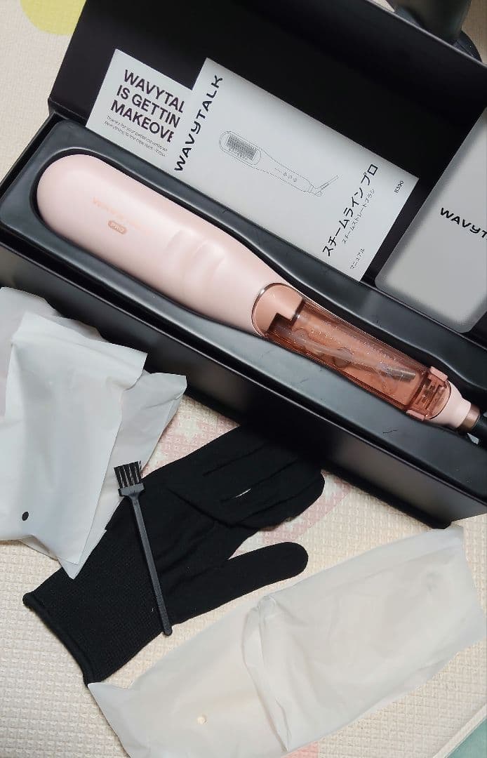 WAVYTALK スチームストレートブラシ スチームラインプロ ピンク【正規品】