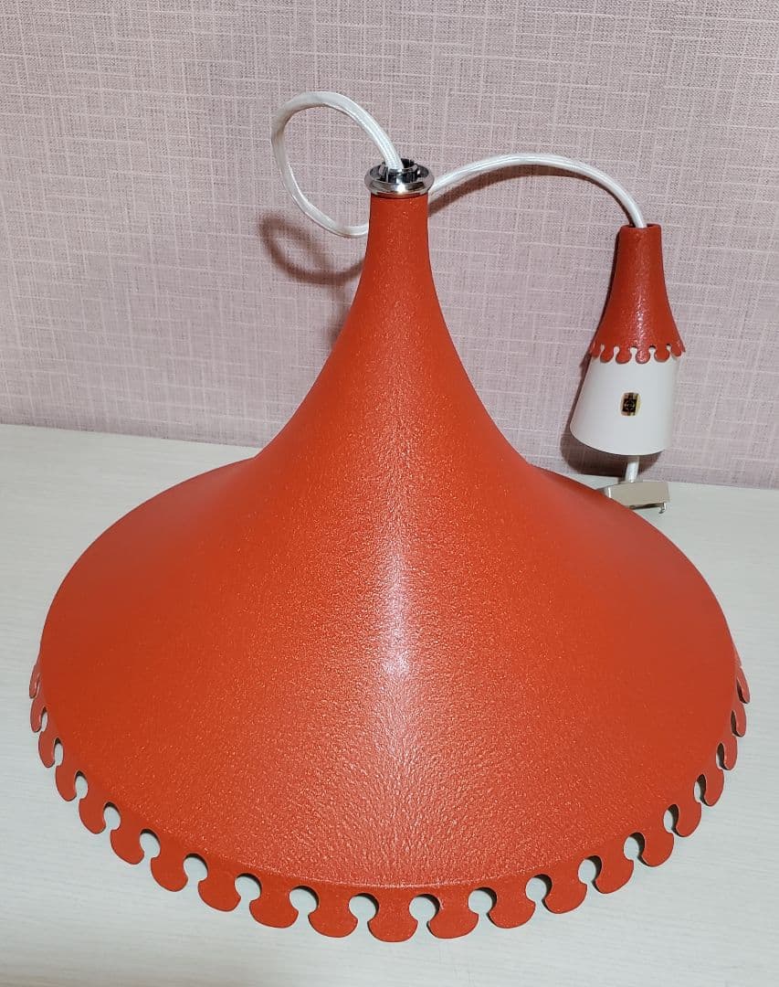 昭和レトロ ペンダントライト 当時物 ナショナル オレンジ