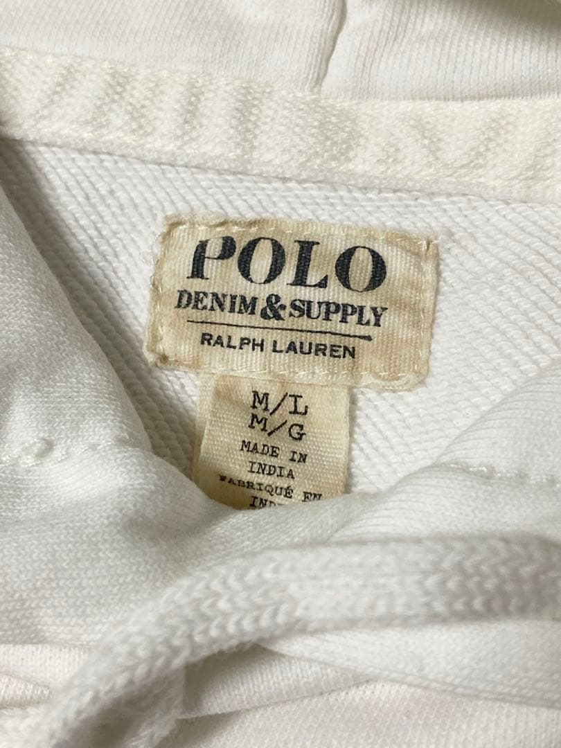POLO Ralph Laurenホワイト パッチワーク　パーカー