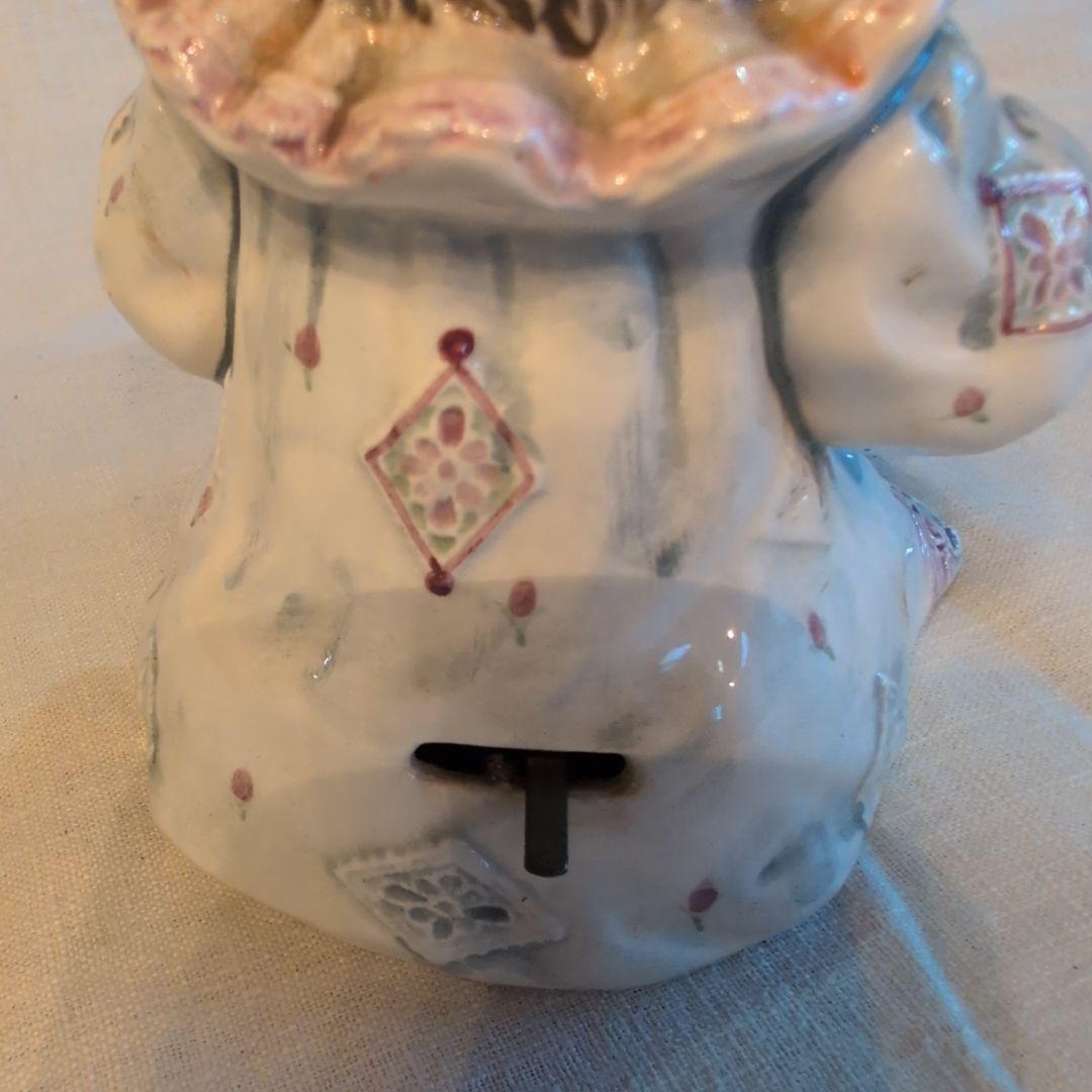 陶器のオルゴール人形　イエスタディ 高さ15cm