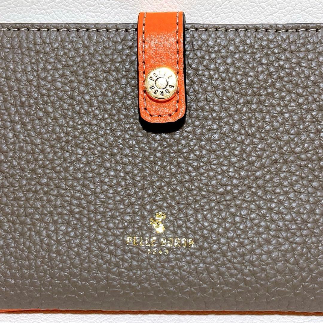 【新品未使用】ペレボルサ レネットグッズ スリムウォレット 長財布 トープ 牛革