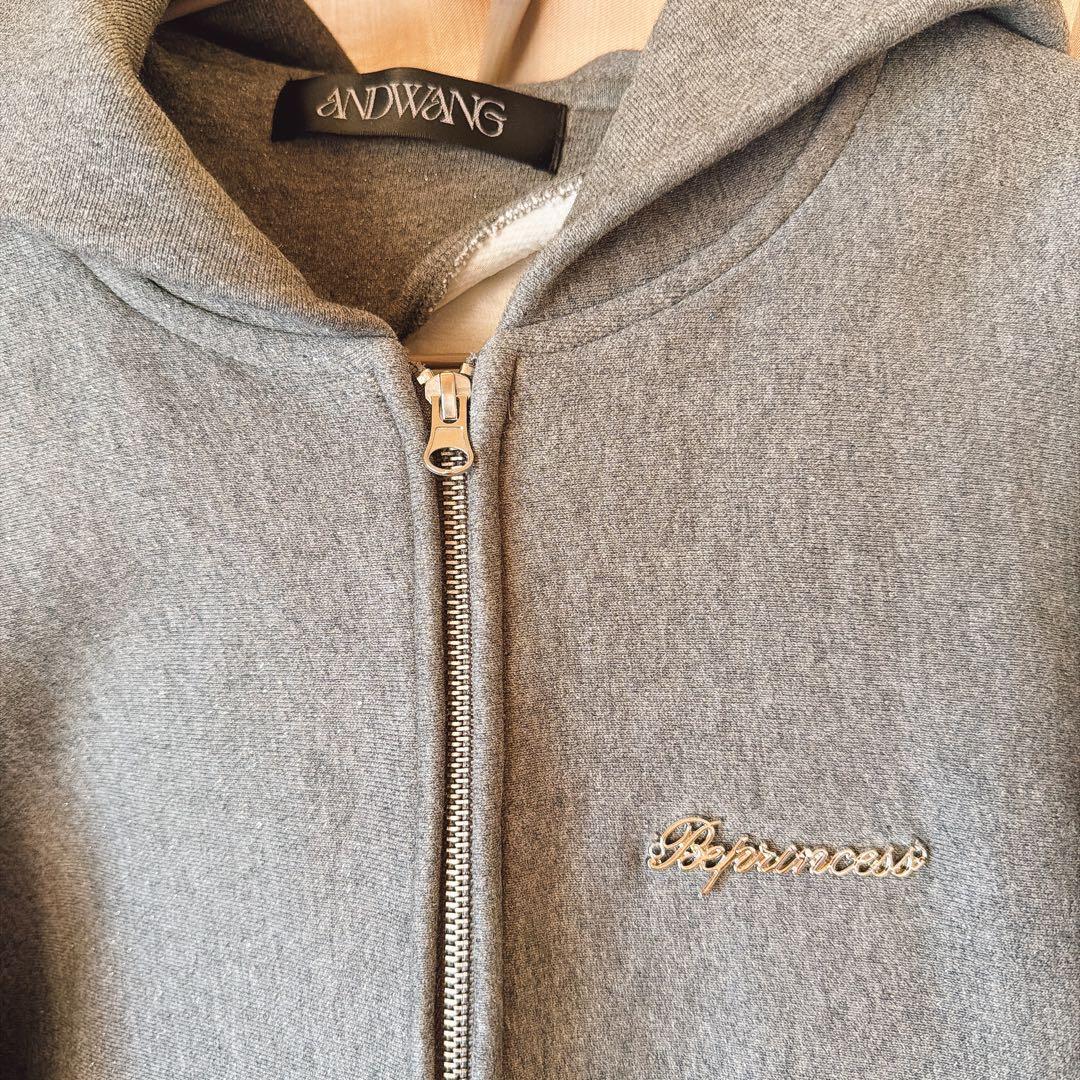 ANDWANG Kirakira zip up (gray) Mサイズ