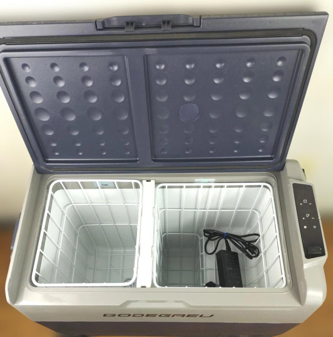 BODEGAEU車載冷蔵庫 -20℃~20℃ 急速冷凍 ポータブル冷蔵庫　60ｌ