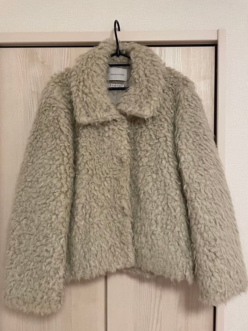 k*k様 アダムエロペ　レディースファーハーフコート　ライトベージュ