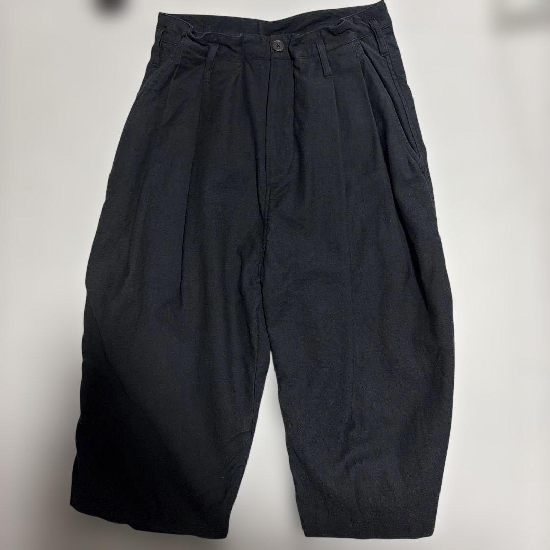 ANN DEMEULEMEESTER ブラック ワイドパンツ XXS