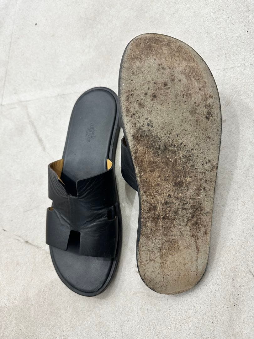 エルメス ブラック サンダル