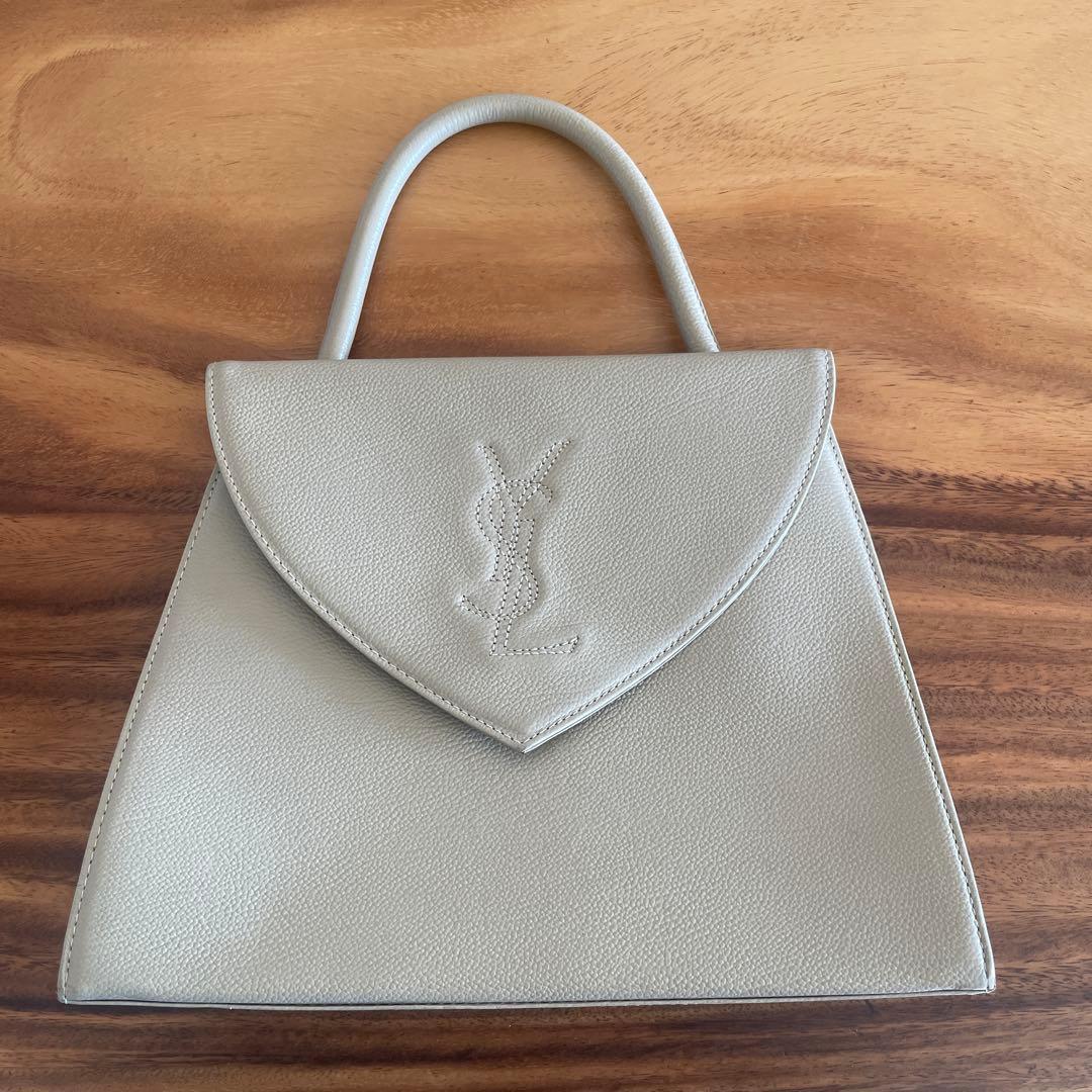 イヴ・サンローラン　ハンドバッグベージュ