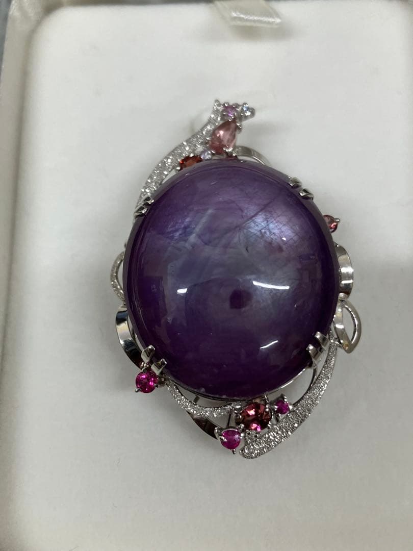 スターサファイア　プラチナ　ペンダント