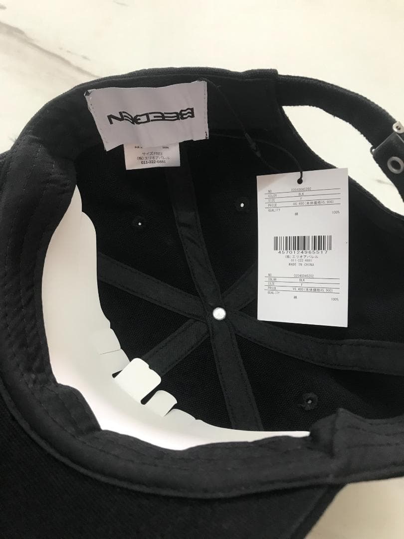 帽子 BEEDEN BD STUDS DAMAGE CAP BLACK //001