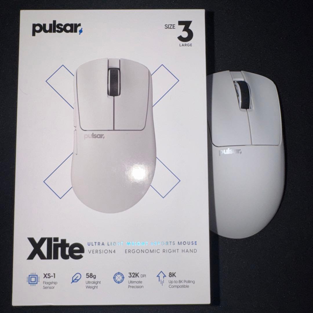 【8000Hzドングル同梱】Pulsar Xlite V4 Large ホワイト