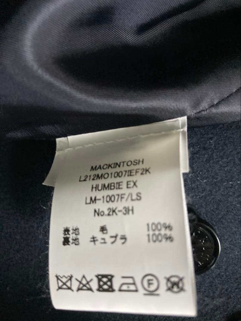 イエナ別注MACKINTOSH HUMBIEネイビーコート サイズ36