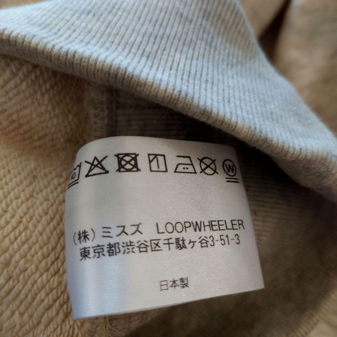 美品 ■日本製■ LOOPWHEELER 旧式吊り編み機仕上げスウェット M