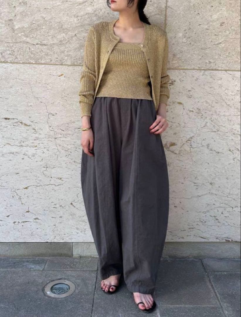 美品★カレンソロジー★コットンリネンドロストパンツ