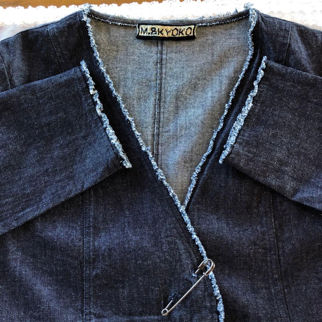 新品　エムアンドキョウコ　レディース　洗える　デニム　ジャケット　ライトアウター