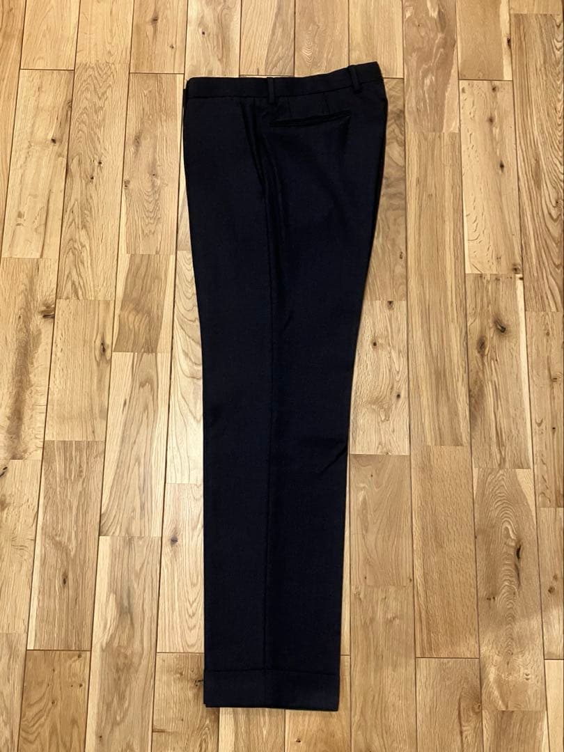 美品 INCOTEX SUPER100sウールスラックス チャコールグレー 46