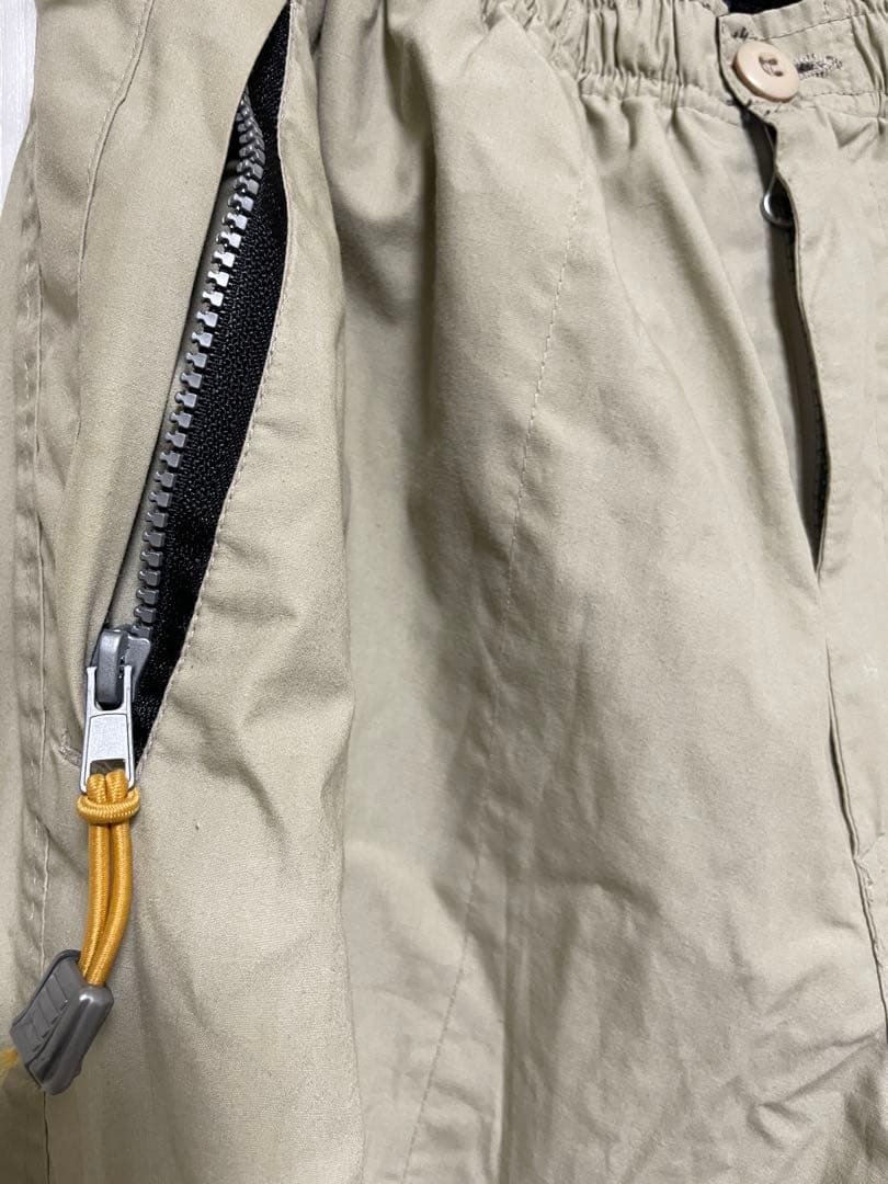 カーゴパンツ カーキ ジッパーポケット付き y2k 平成 ギミック